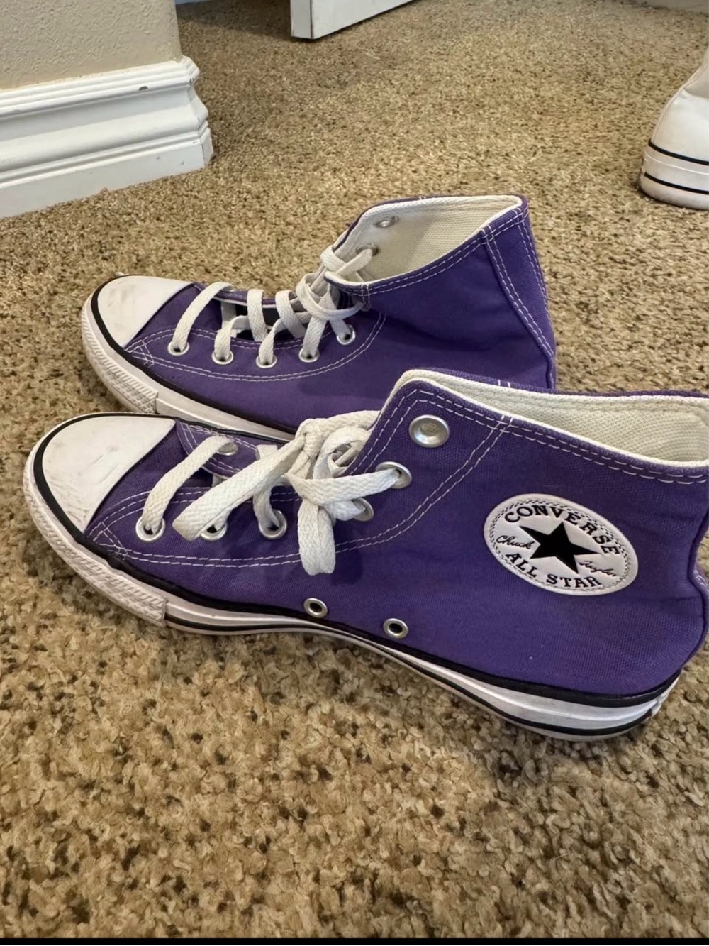 Converse Purple High Top Kids Sneakers